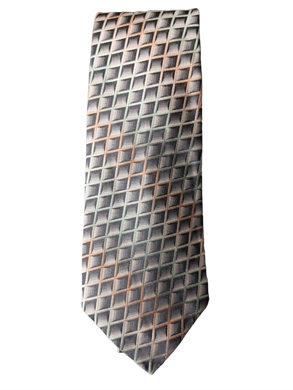 Silk Tie Copper Silver Gray Joseph Feiss NWT Prom Wedding HOCO Homecoming‎